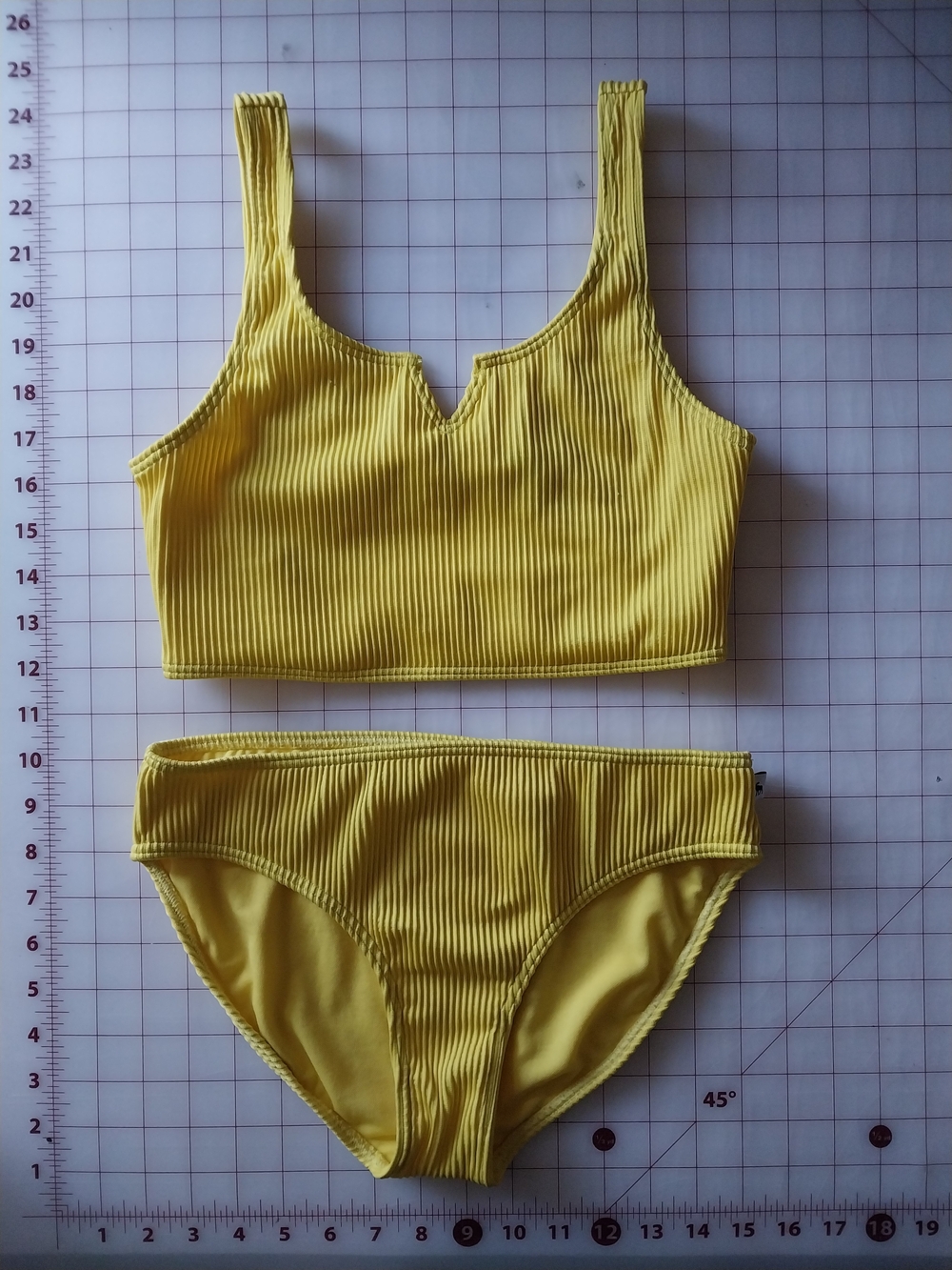 Abercrombie & Fitch Kids Yellow Ribbed Bikini Set